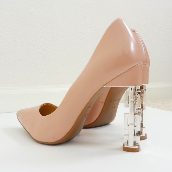 Katy Perry Collections Shoes - Katy Perry Nude Pink Chain Heel Size 7 1/2 Heels